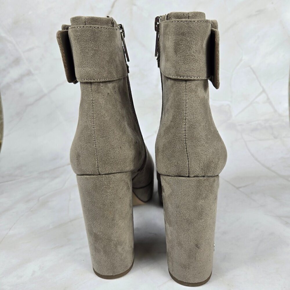Circus Sam Edelman Alie Size 8M Flint Grey Platform Booties Suede Leather NWT - Picture 7 of 16